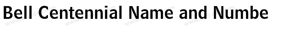 Bell Centennial Name and Number BT字体转换